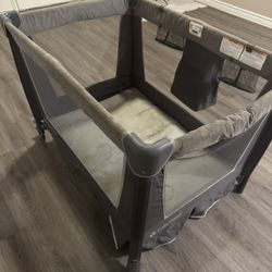 Baby Trend Pack ‘n Play Playard Gray w/ Storage Organizer