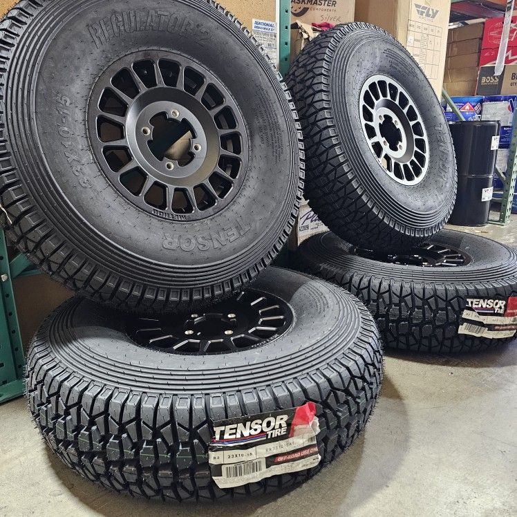 New 4 Set Pack 33x10-15 Tensor Regulator 2 Tire & Method Wheels Black For Can-Am X3