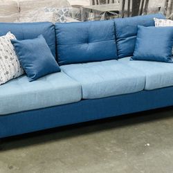 !!New!! 3 Seater Sofa, Sofa, Couch, Small Living Room Sofa, Game Room Sofa Couch, Loveseat, Blue Couch 