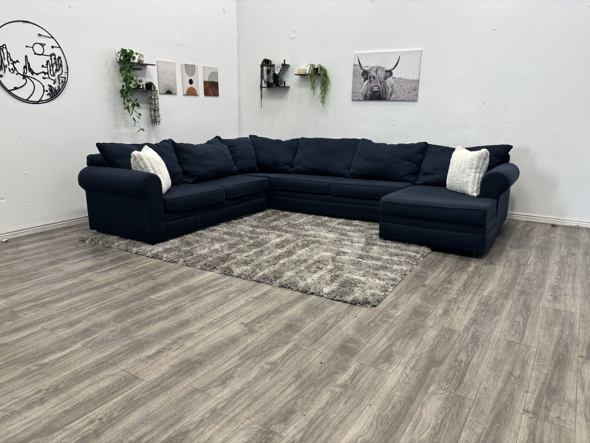 Blue Sectional Couch - Free Delivery