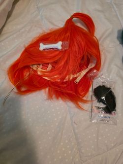 Cavewoman Orange Hair Wig