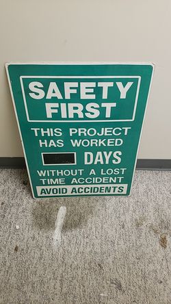 Work Safety placard sign