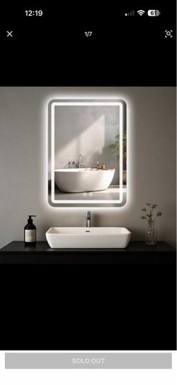 Bathroom led vanity mirror