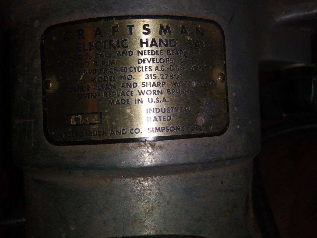 1960s sears craftsnan saw.