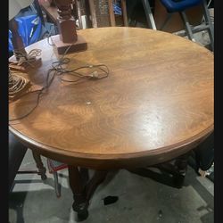 Real Wood Table, Chairs, Coffee Table And Side Table With Lamps Included 