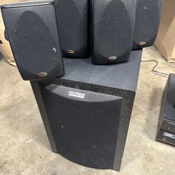 Polk Audio 6.1 Speaker And Yamaha Amplifier 