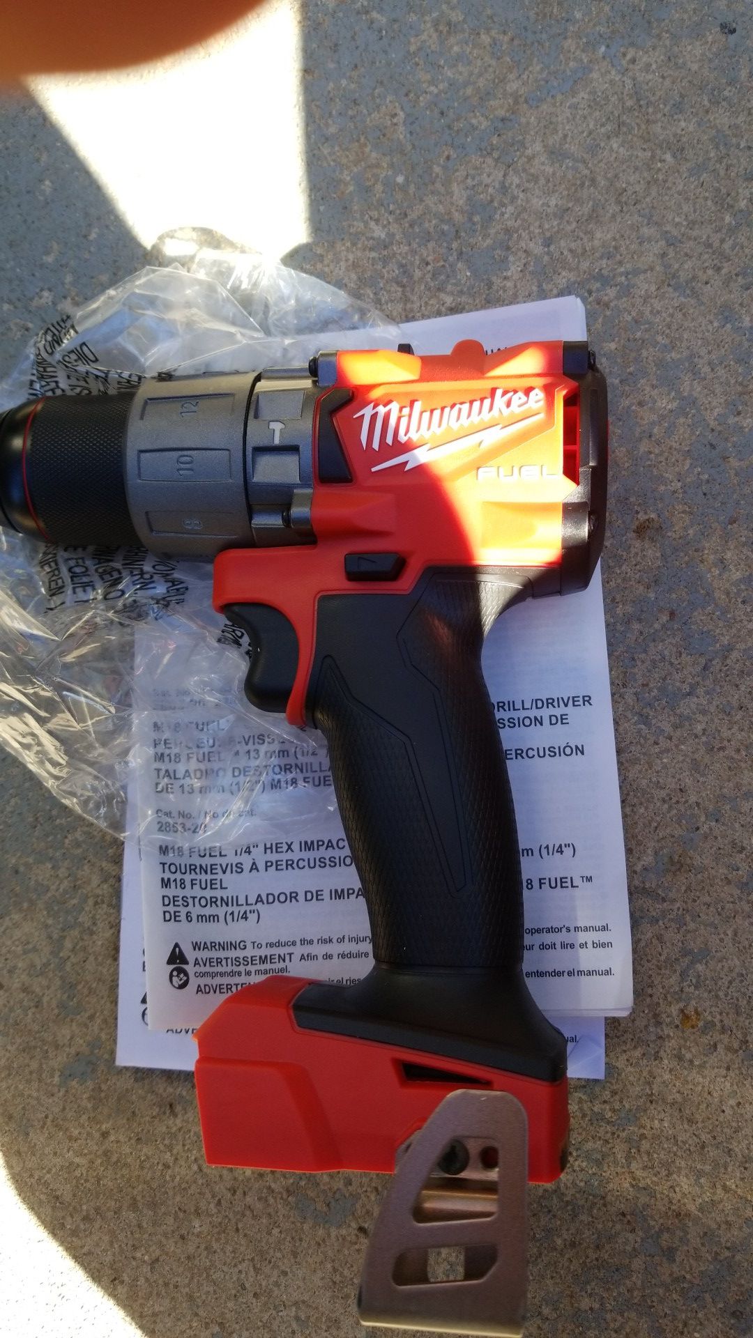 Milwaukee m18 hammer drill, tool only