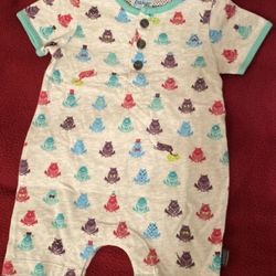 Ted Baker Unisex 0-3 Months Cotton Short Romper BNWOT