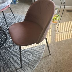 Pink Suede Chairs