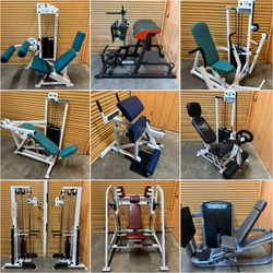 Tons of Commercial Gym Equipment- Squat Rack, Functional Trainer, Weight Bench, Leg Press, Dumbbell Cybex, Nautilus, Hammer Strength Etc