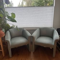 Blue mcm chairs