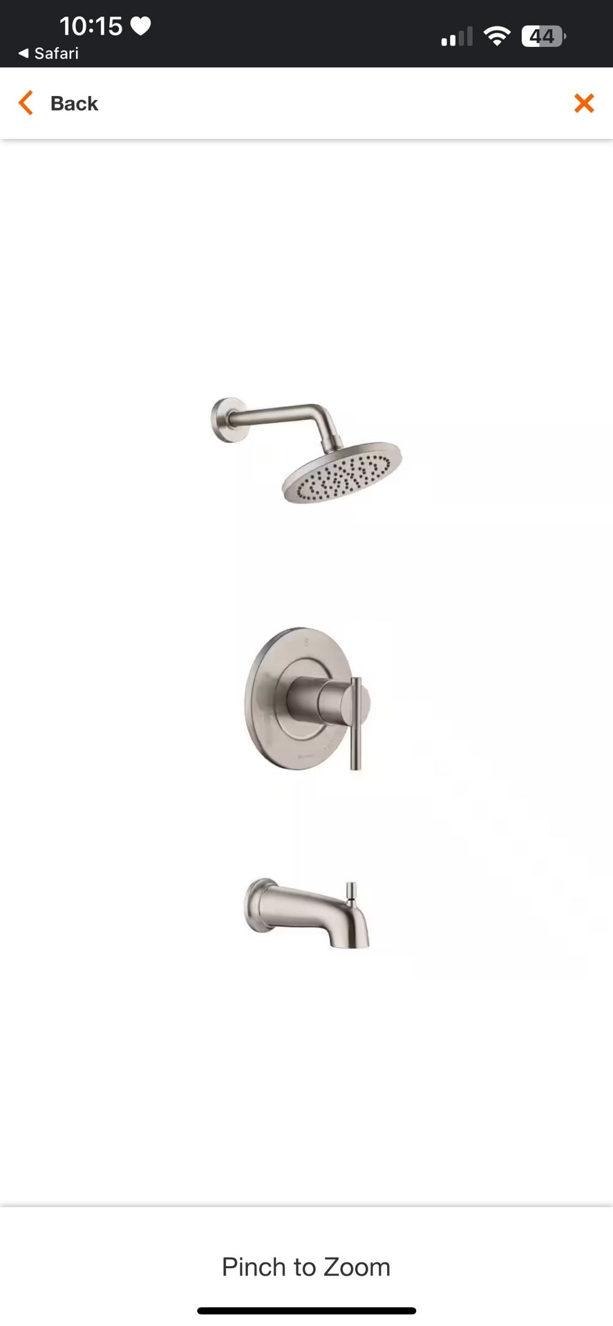 Dorind Single-Handle 1-Spray Tub and Shower Faucet 1.8 GPM in Brushed Nickel (Valve Included)