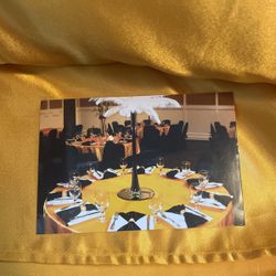 24 Gold Satin Square Tablecloths! For Weddings/parties