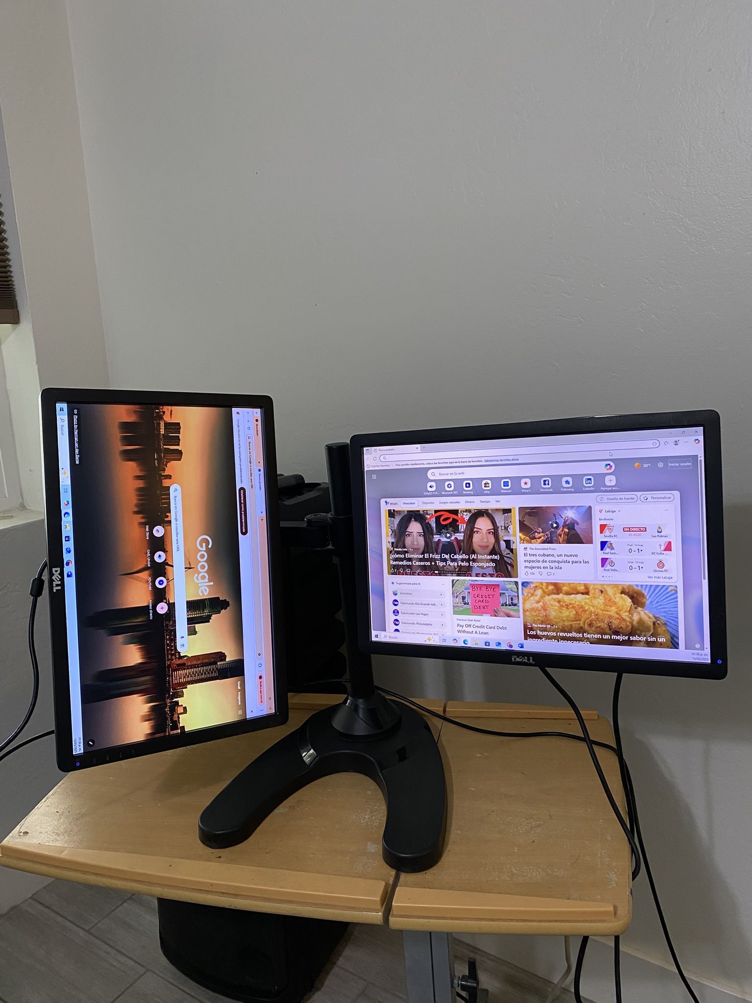 Dell P1913t,19", Professional Widescreen LED Monitor - Dual monitor with stand 19 inch Display and vga port. It works great! Nothing wrong! Power cor