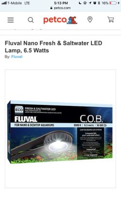 Fluval, nano desk top lamp fish tank
