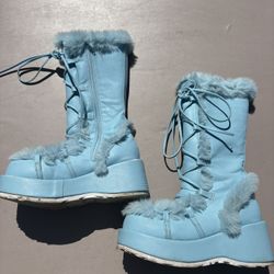 Demonia Light Blue Boots
