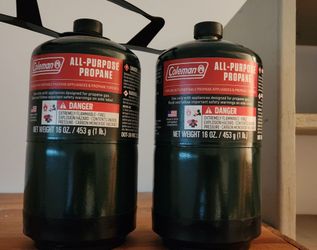 Two Full 16oz Coleman Propane Tanks