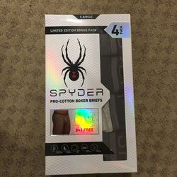 NWT Spyder men's boxer briefs 4 pack Size L