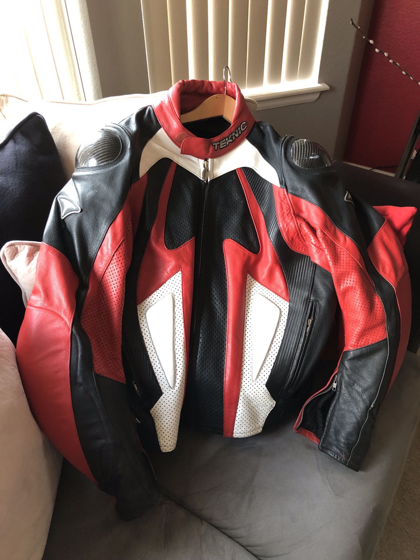 TEKNIC motorcycle leather jacket XL