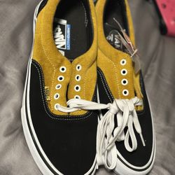 Vans Ultracush Pro Yellow Corduroy Black Suede Size 12 Men