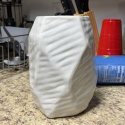 White Flower Vase