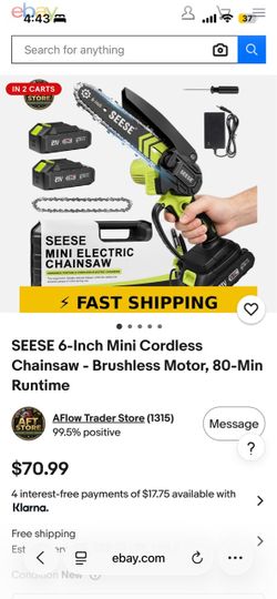 Seese electric chain saw 70$$