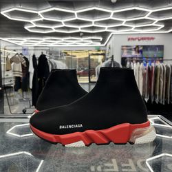 Balenciaga Speed 1.0 Black & Red Bubble heel - Preowned 
