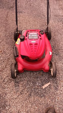 Troy Bilt push mower.