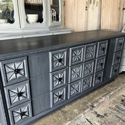 Dark Grey 9 Drawer Dresser