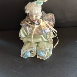 Beautiful Court Jester Mini Doll