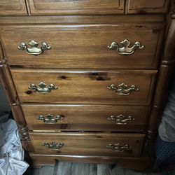 Brown wood dresser