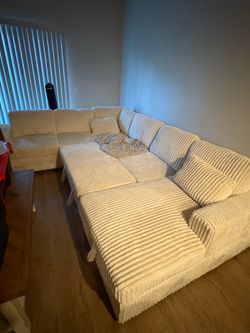 Large Beige couch sectional
