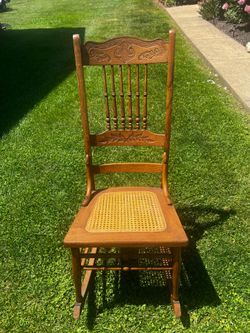 Vintage Oak with Cane Seat Rocker