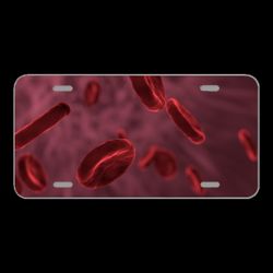 License Plate Novelty Car Front Red Blood Cells Microbiology Biology