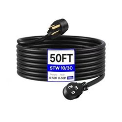 219}**Welder Extension Cord, 30 Amp 50 ft, Extension Cord for Portable Welders, NEMA 6-50P, 10/3 AWG, 250V, 7500W Heavy Duty Pure Copper Welder Cable,