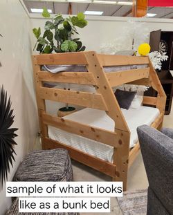 Solid Wood Twin over Full Bunk Bed