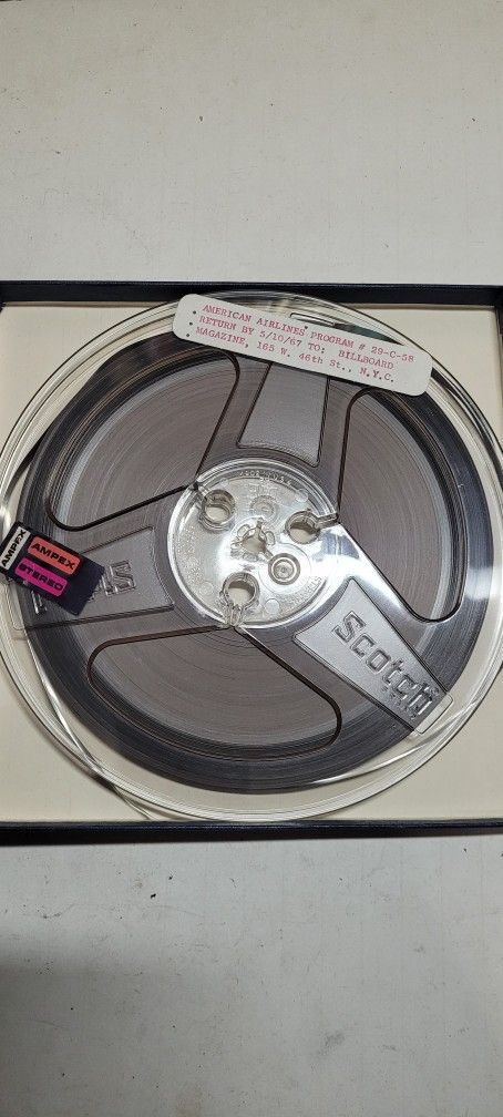 American Airlines Program NO 29-C-58 Reel to Reel Tape