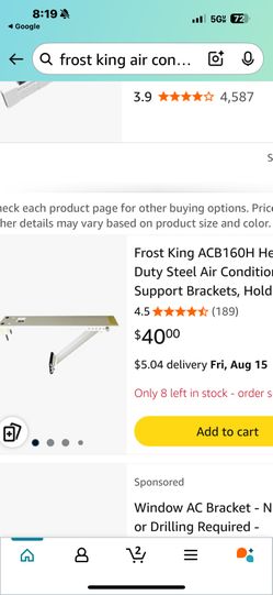 Air conditioner, window mount bracket