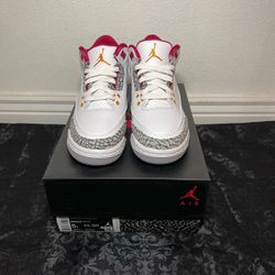 Air Jordan 3 Retro Cardinal Red GS Size 5Y Brand New With Box