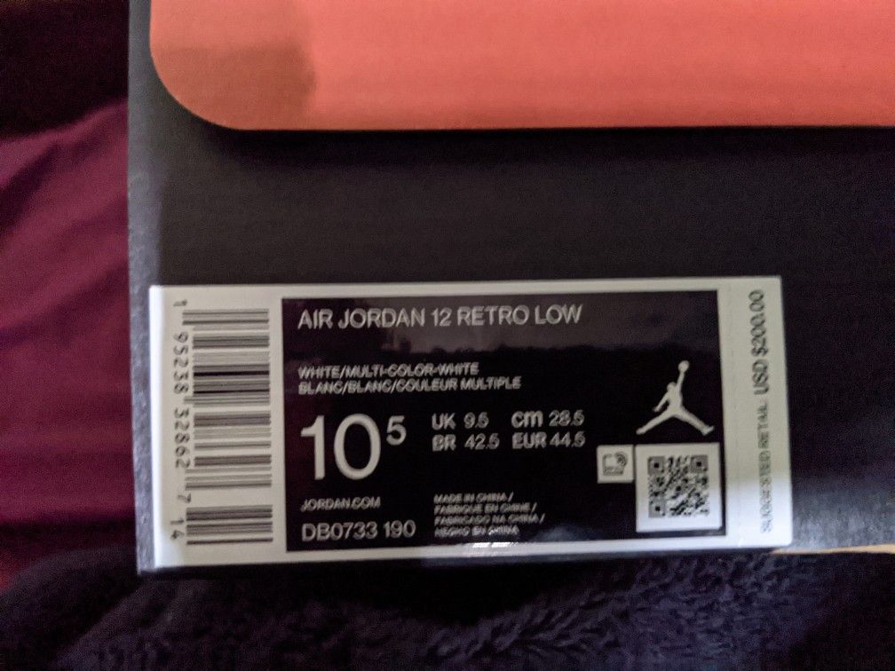Jordan 12 Low Easter/Lagoon Pulse