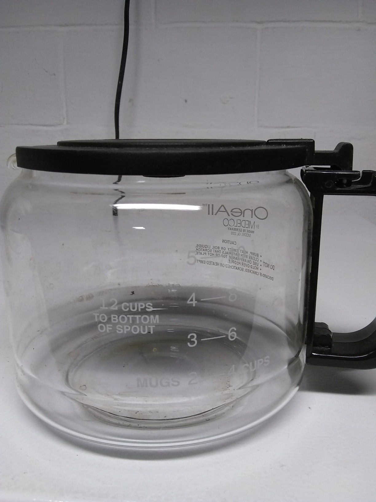 12 cup glass coffee pot / carafe