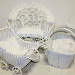 Vintage Wicker Doll Furniture 