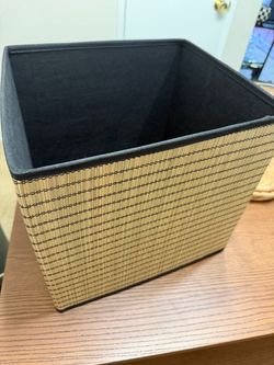 Bamboo Storage Bin with Black Lining