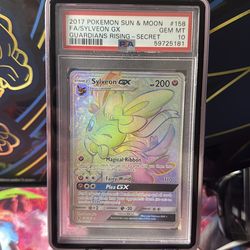 Sylveon gx guardians rising secret rare Psa 10 low pop