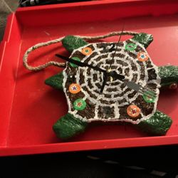 Homemade turtle wall clock 