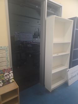 White bookshelf