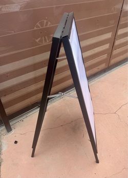 Excello Global Products Metal A-Frame Sidewalk Sign advertisement poster holder