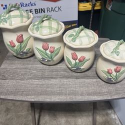 1970s Treasure Craft Pottery Set