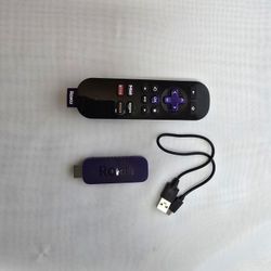 Roku Streaming Stick, Remote, Charger Cord