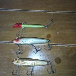 Three Vintage Saltwater Fishing Lures Made In The US